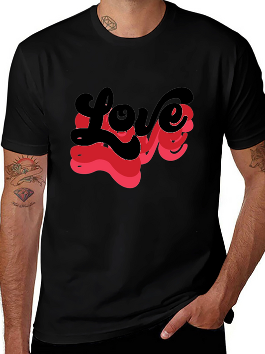 Love T-Shirt - Retro Design Black Tee