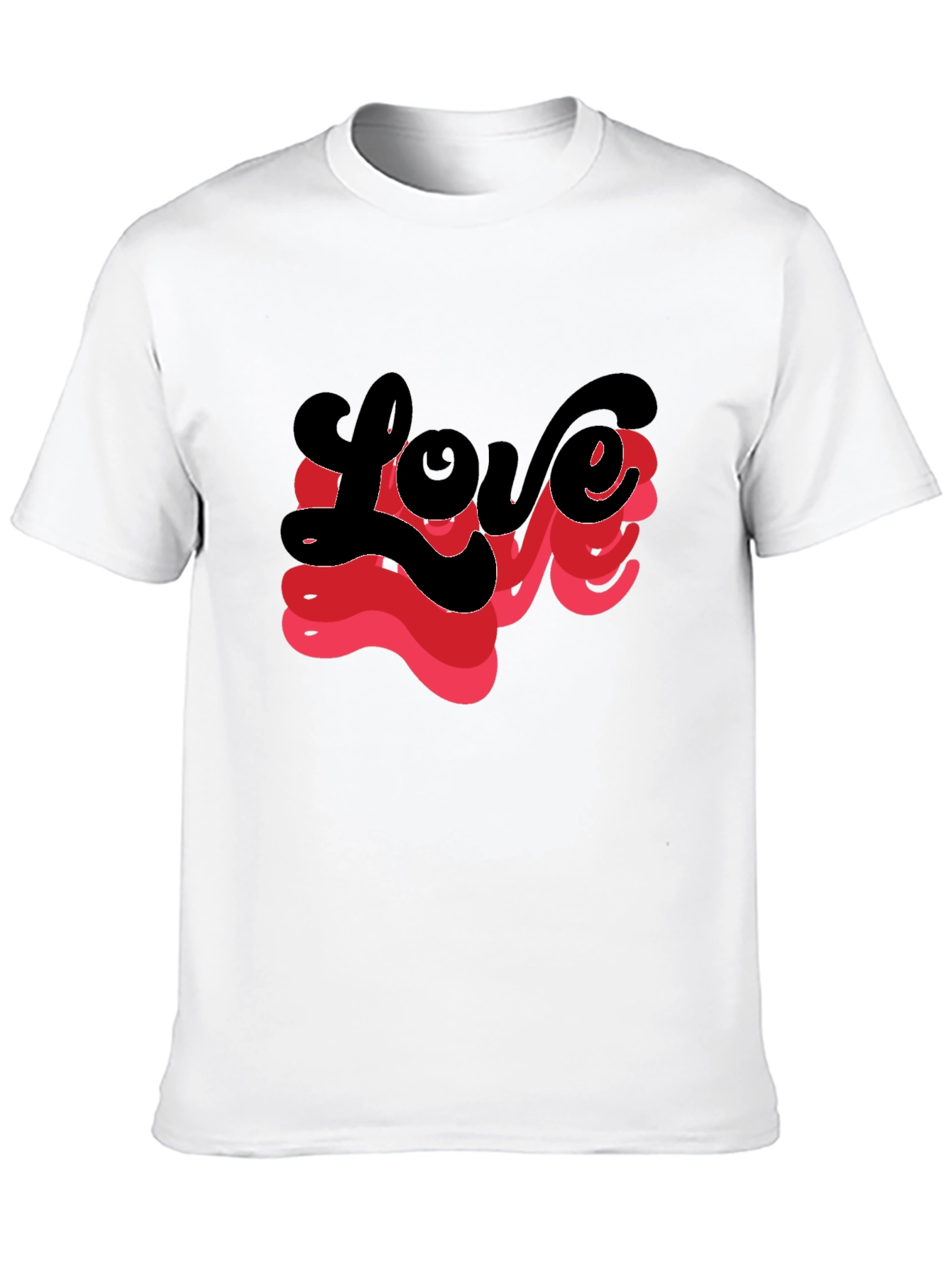 Love T-Shirt - Retro Design Black Tee