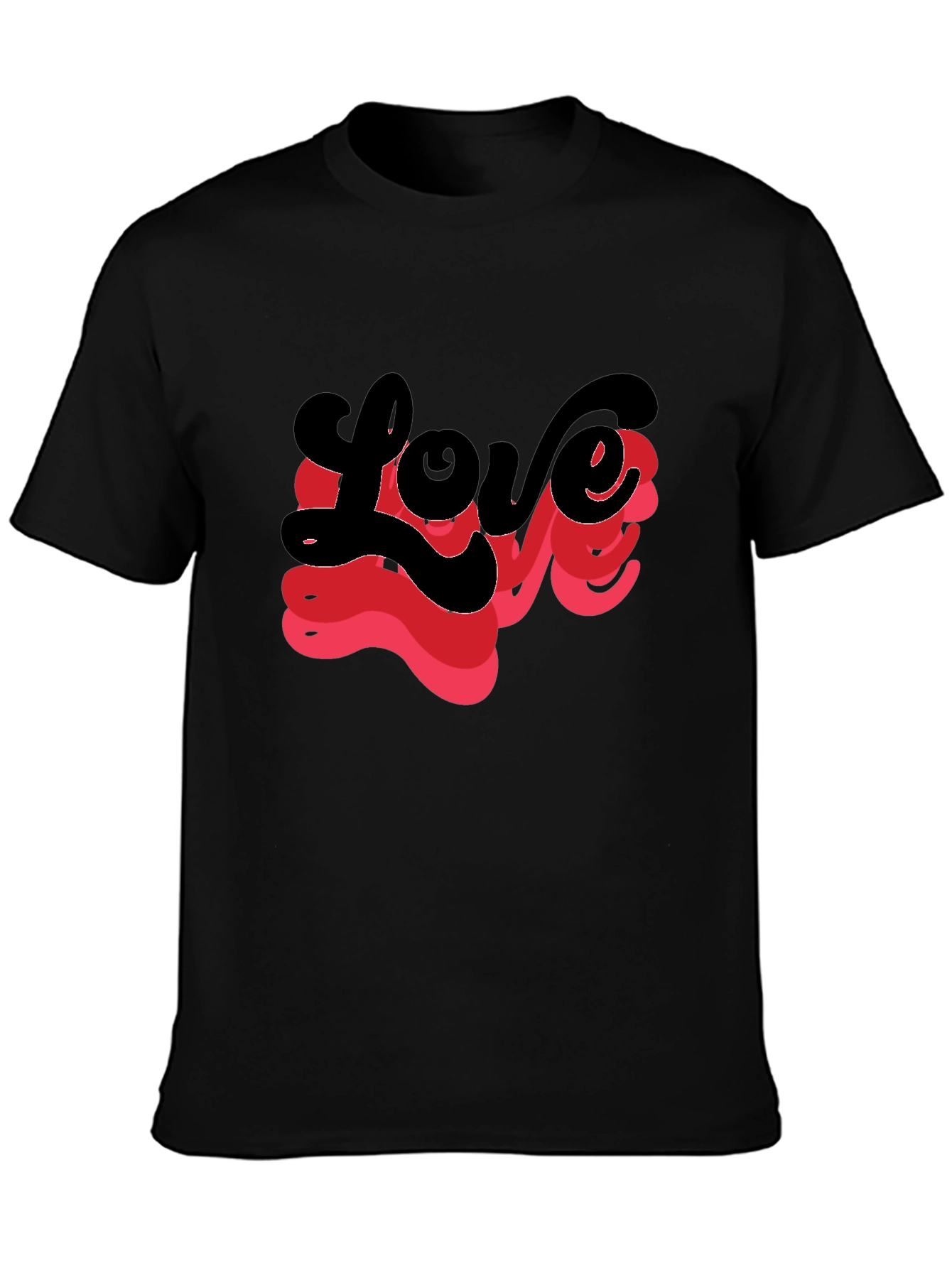 Love T-Shirt - Retro Design Black Tee