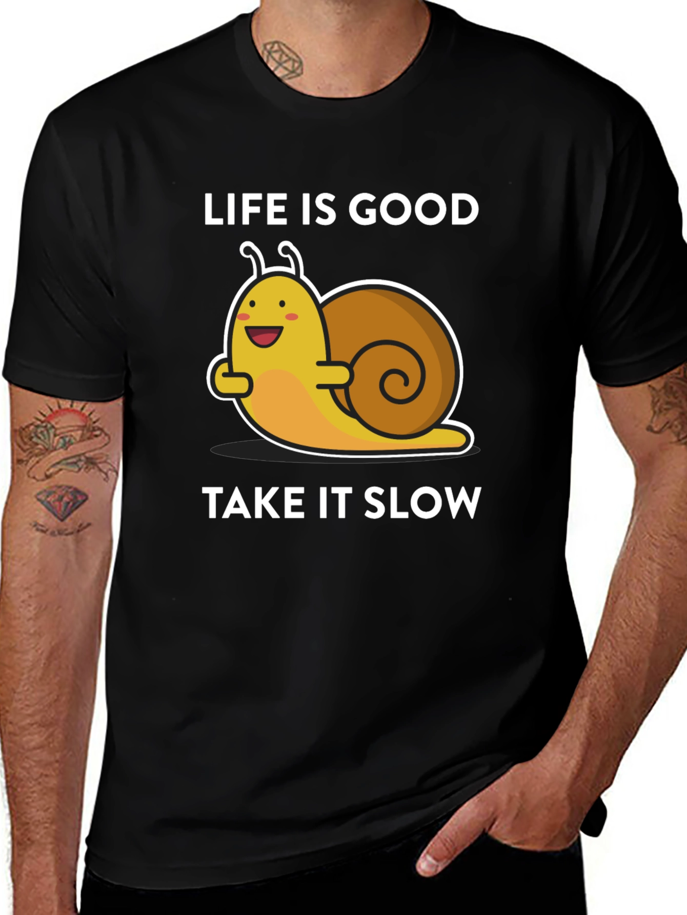 Life is Good Take it Slow Snail T-Shirt