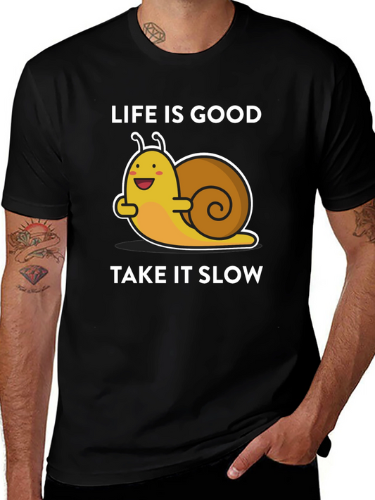 Life is Good Take it Slow Snail T-Shirt