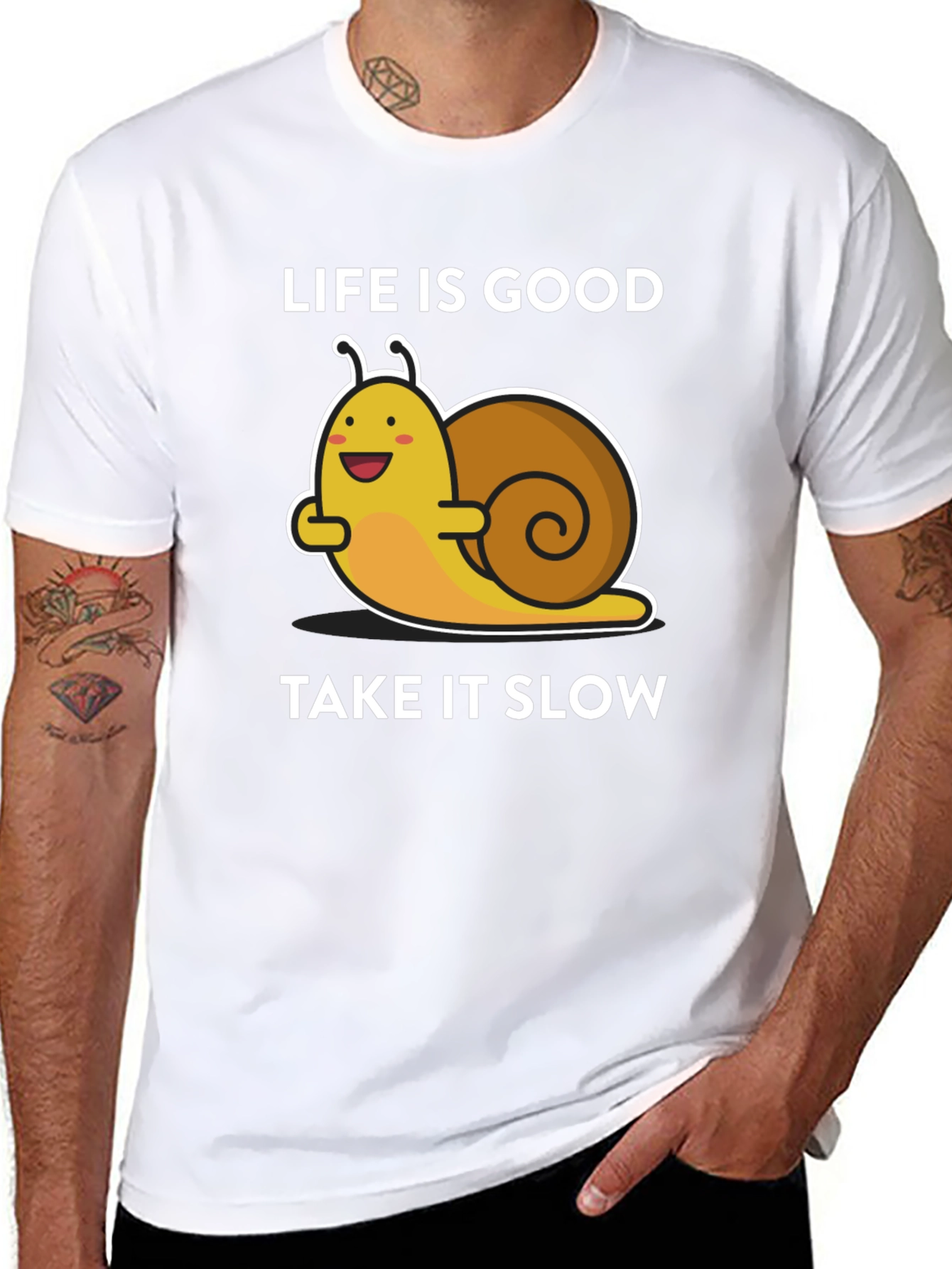 Life is Good Take it Slow Snail T-Shirt