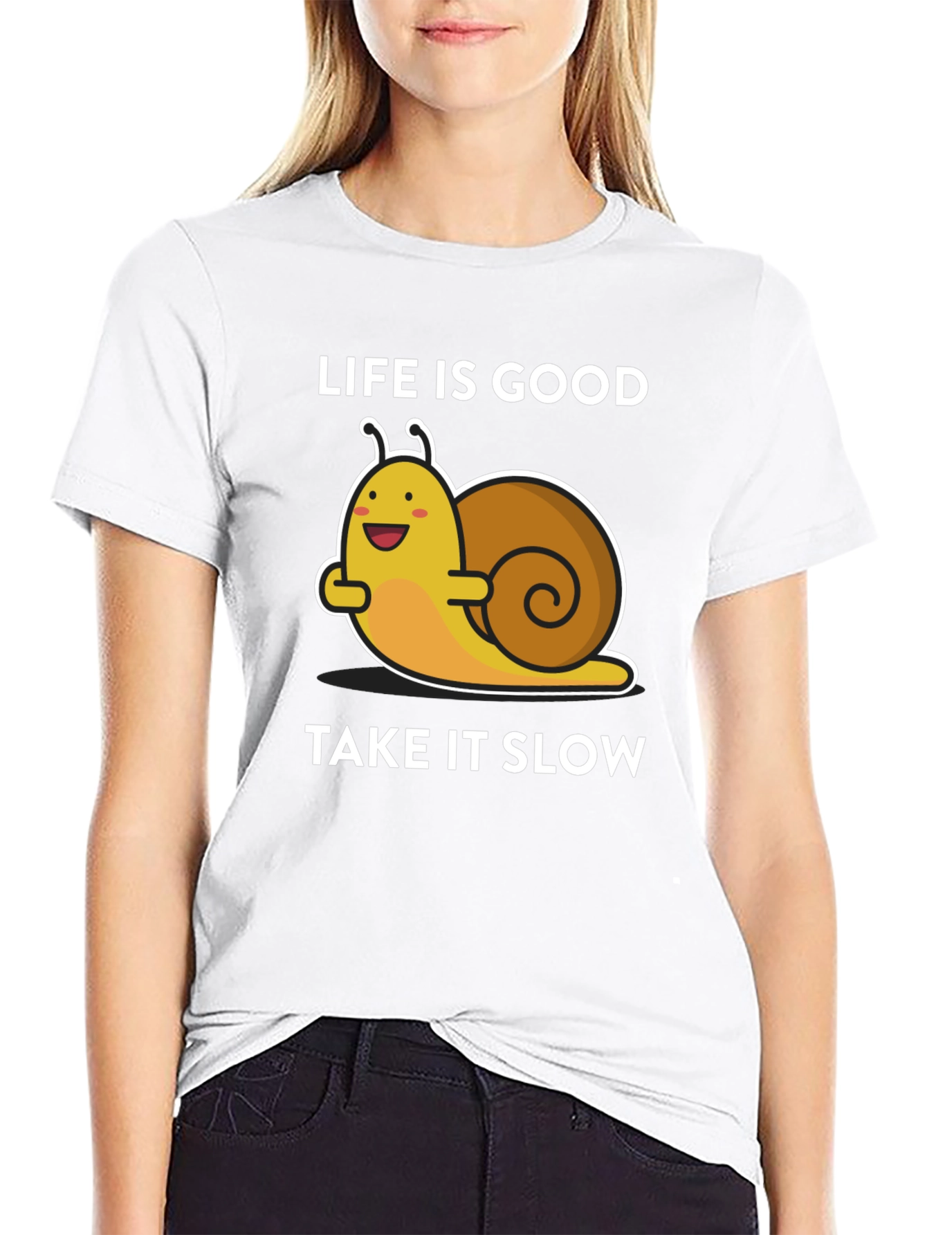 Life is Good Take it Slow Snail T-Shirt