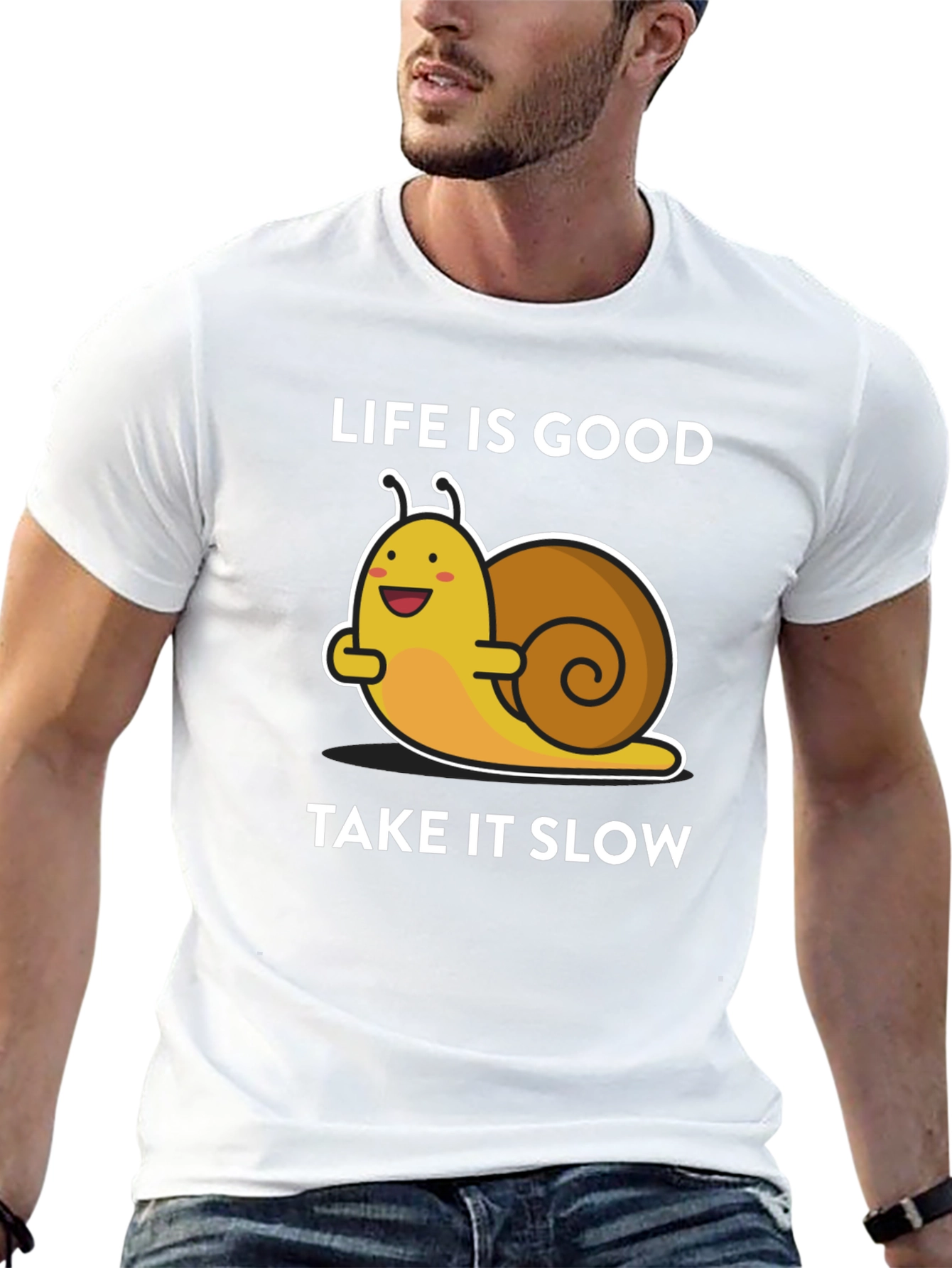 Life is Good Take it Slow Snail T-Shirt