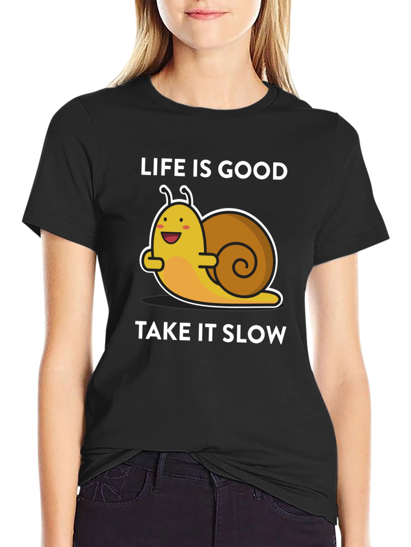 Life is Good Take it Slow Snail T-Shirt