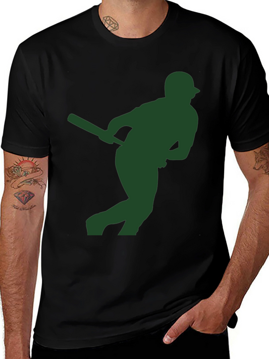 Baseball Silhouette Black T-Shirt