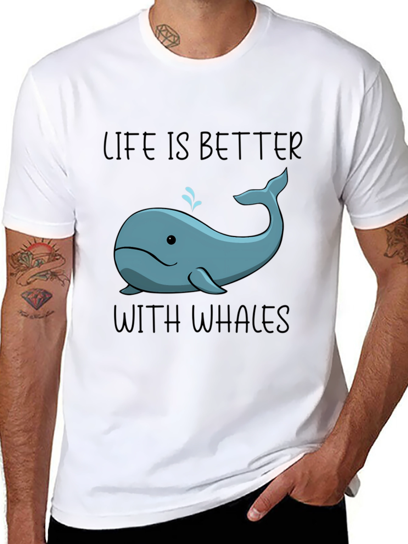 Life is Better with Whales T-Shirt