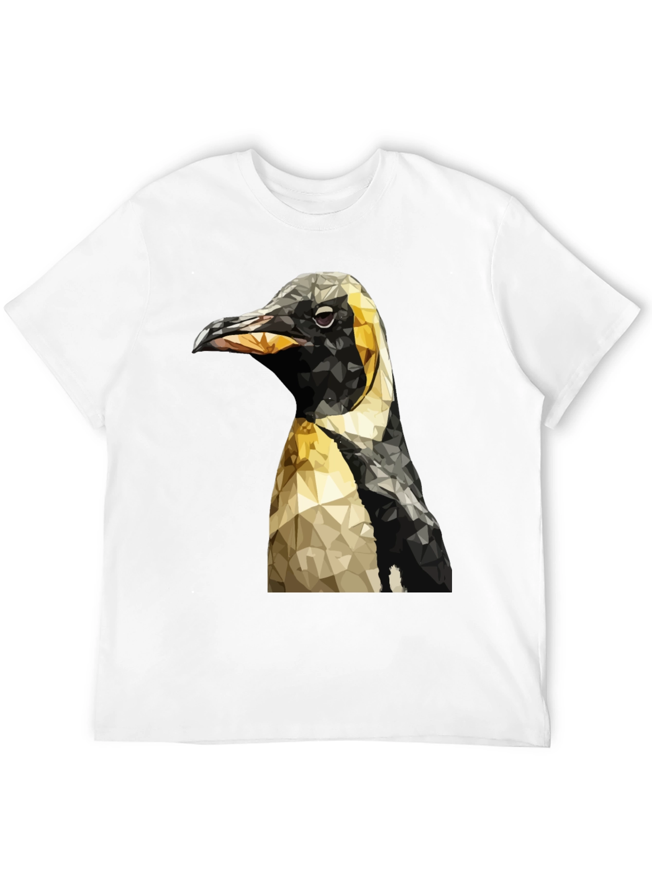 Geometric Penguin Graphic T-Shirt - Black