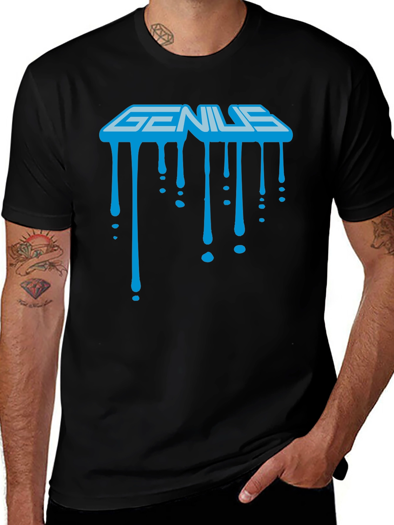 Genius Drip Graphic Tee - Cool & Stylish