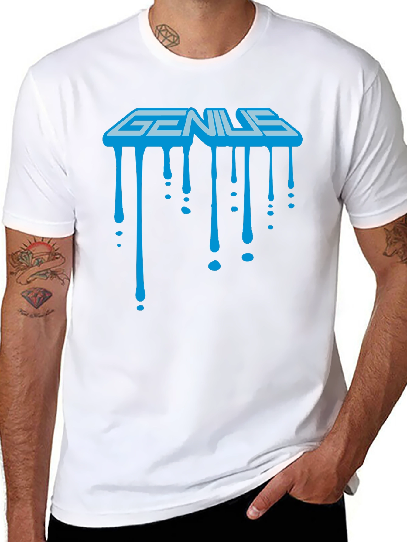 Genius Drip Graphic Tee - Cool & Stylish