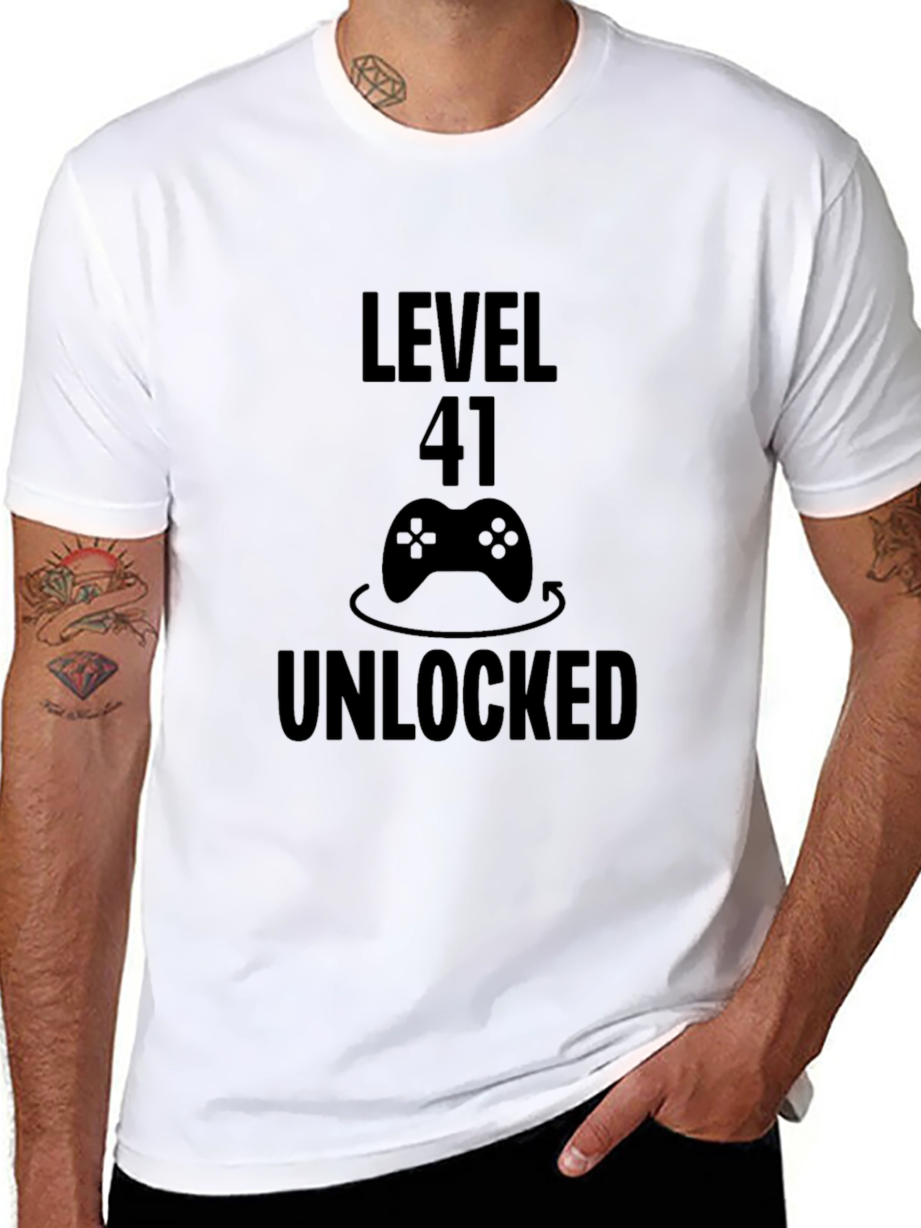 Level 41 Unlocked T-Shirt Gamer Birthday Tee