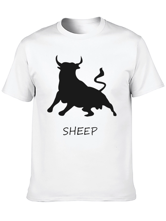 Black Bull Graphic T-Shirt - Mens Crew Neck Tee