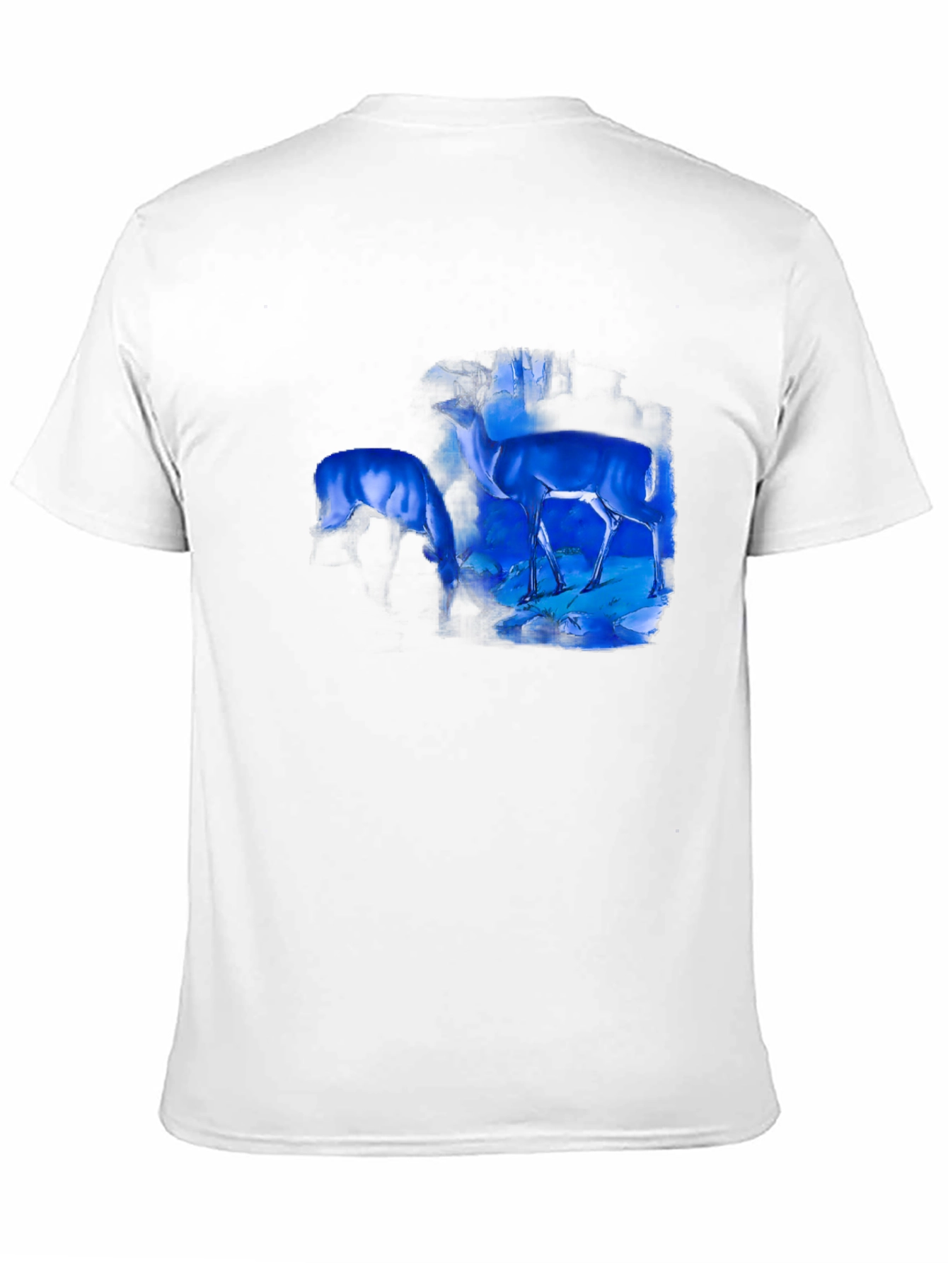 Deer Graphic Print Black T-Shirt
