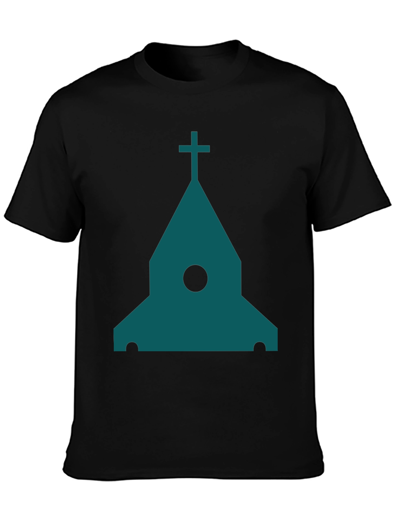 Modern Church Graphic Tee - Black Cotton Blend