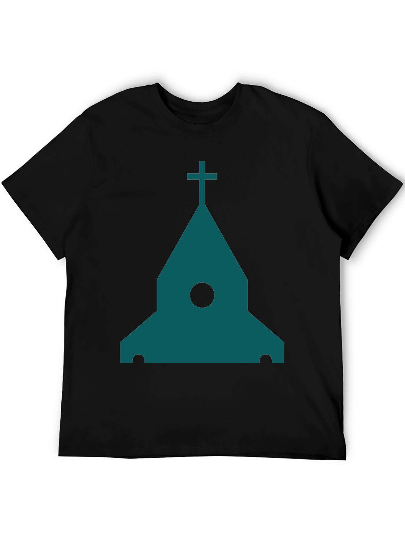Modern Church Graphic Tee - Black Cotton Blend