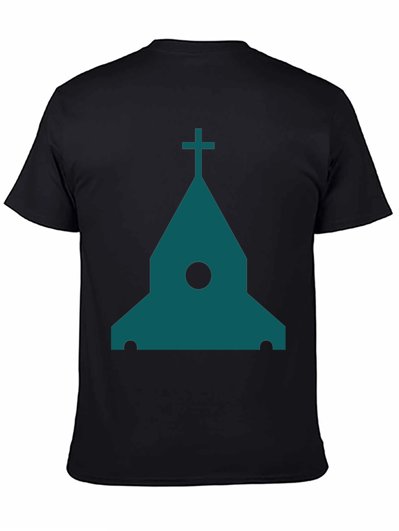 Modern Church Graphic Tee - Black Cotton Blend