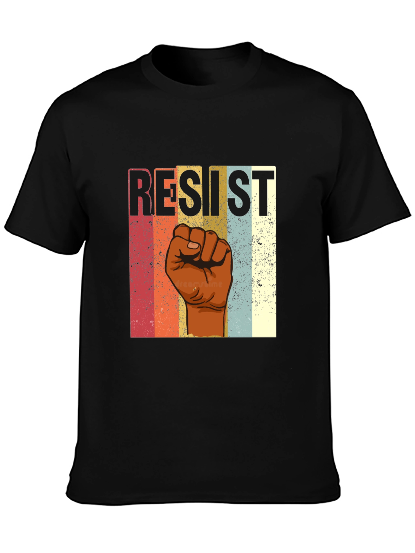 Resist Fist Graphic Tee - Retro Style