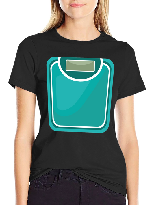 Weight Scale Graphic Tee - Black Cotton T-Shirt