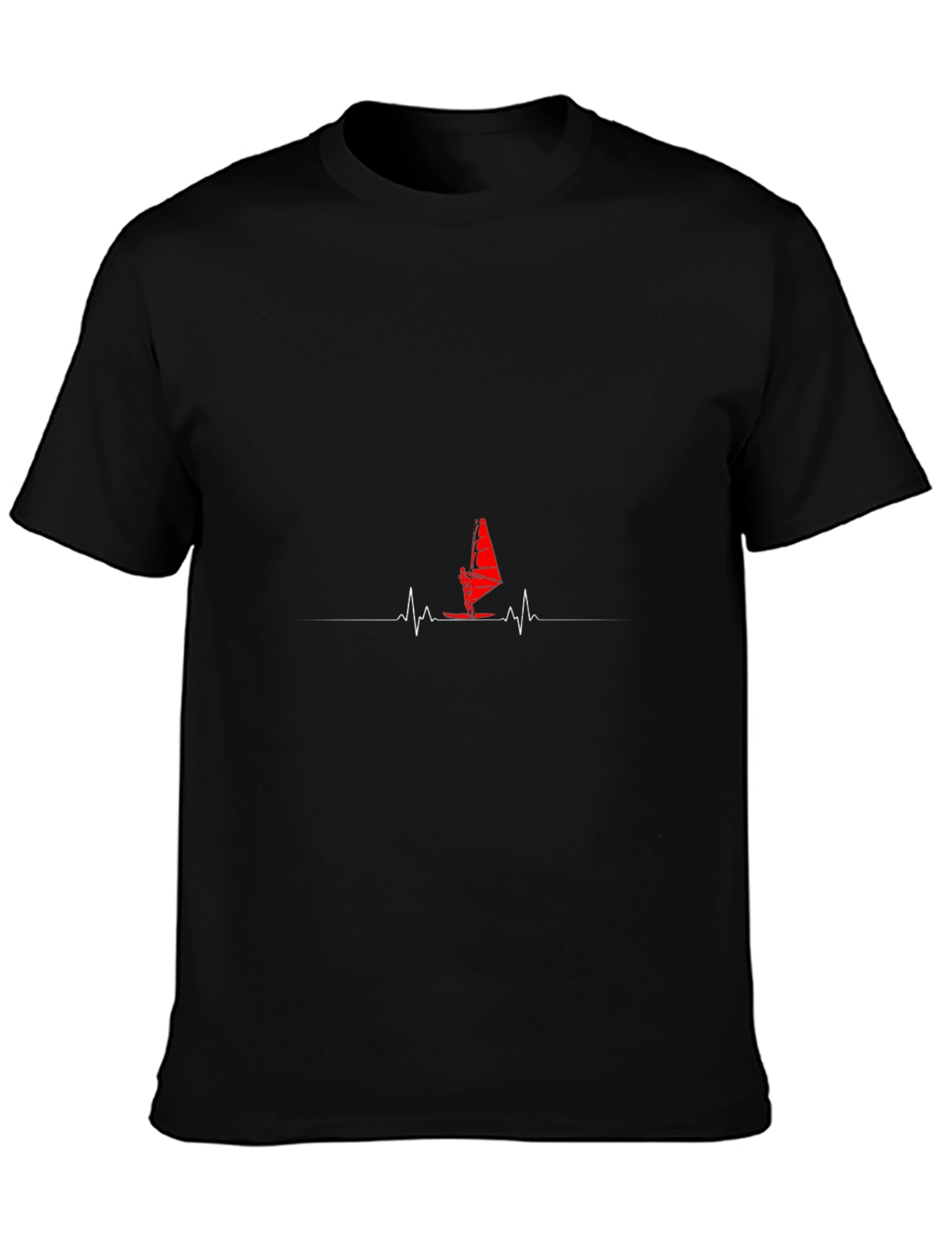 Windsurf Heartbeat Graphic Tee - Black