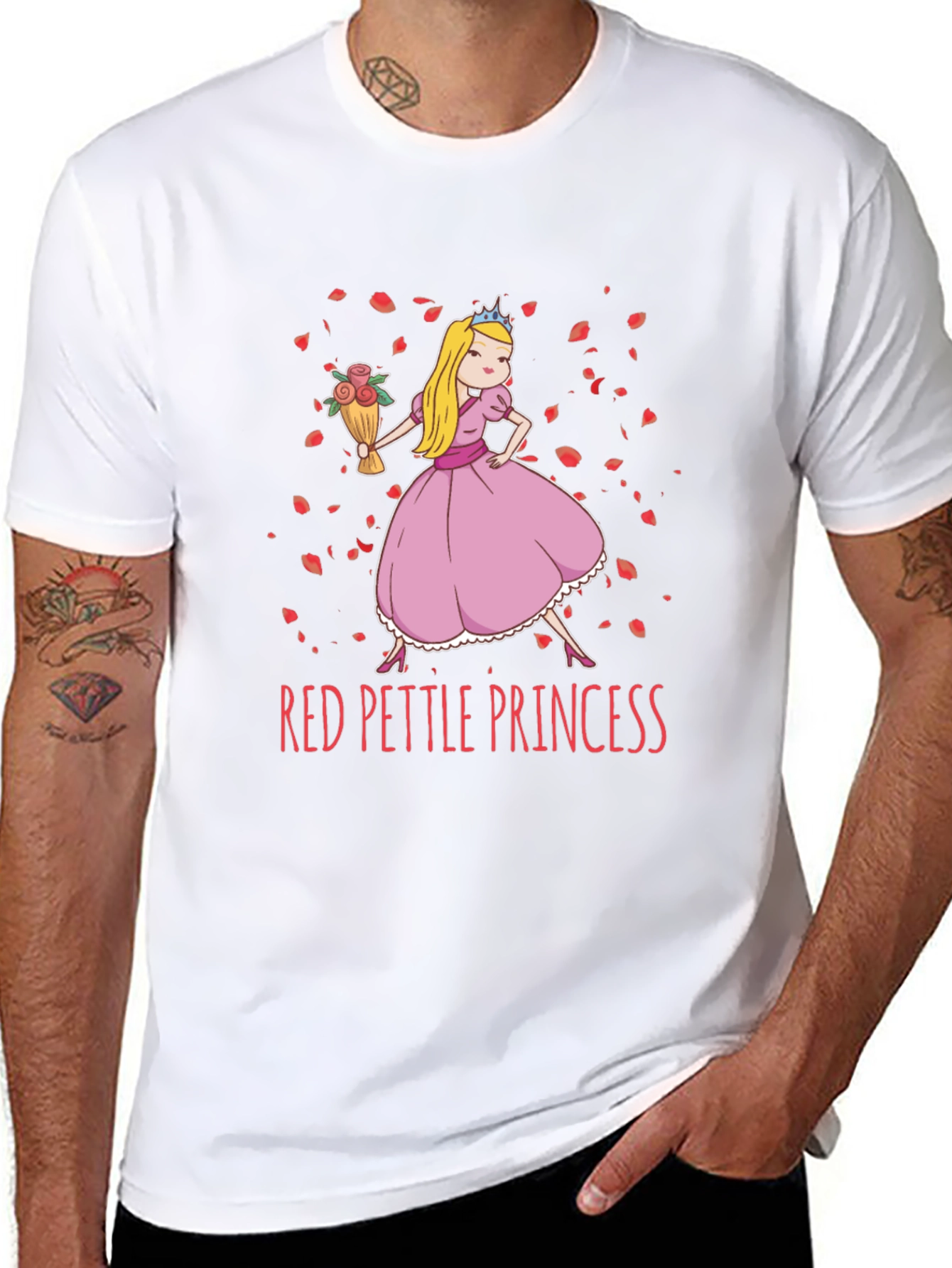 Red Pettle Princess Graphic T-Shirt