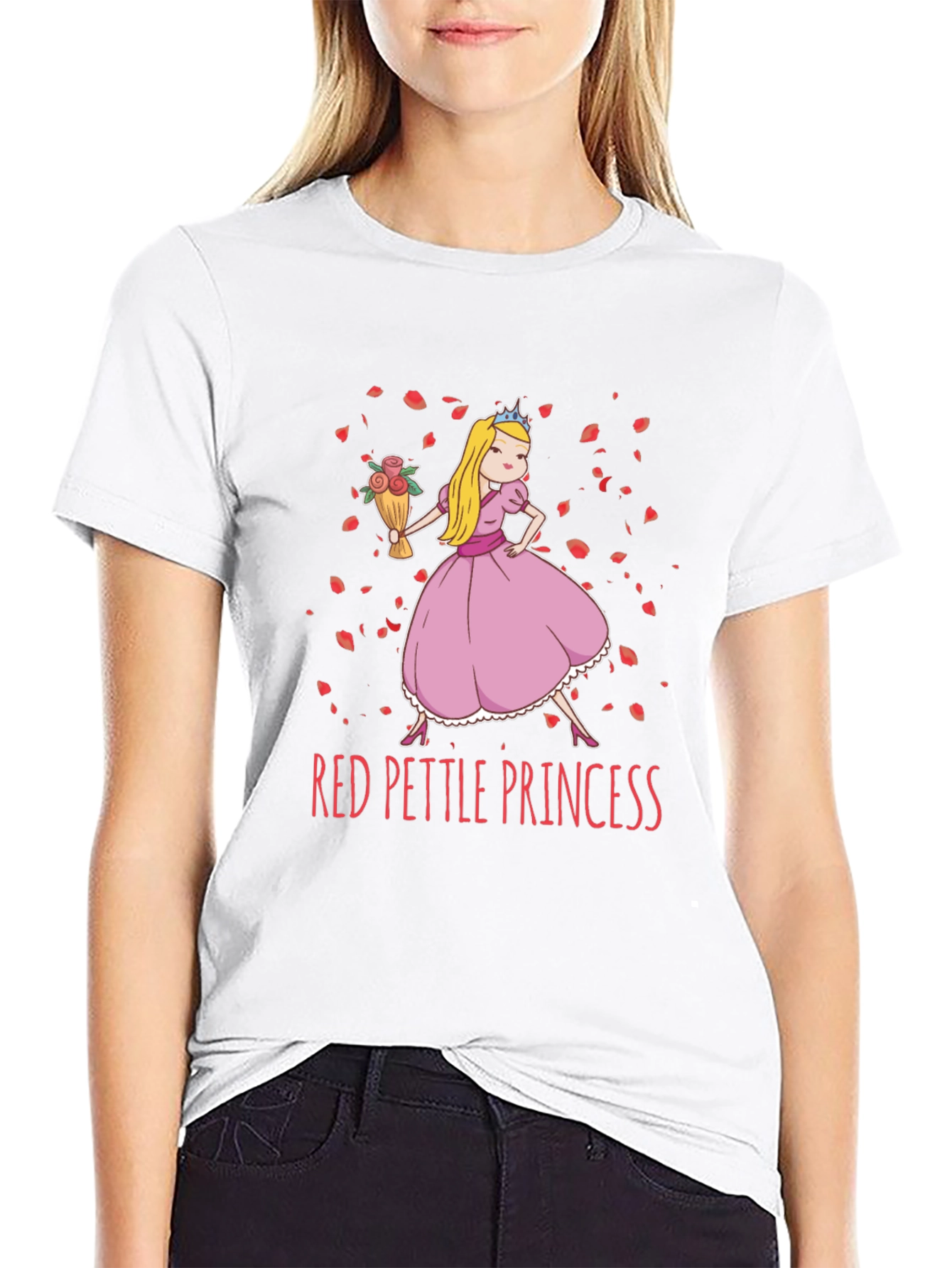 Red Pettle Princess Graphic T-Shirt