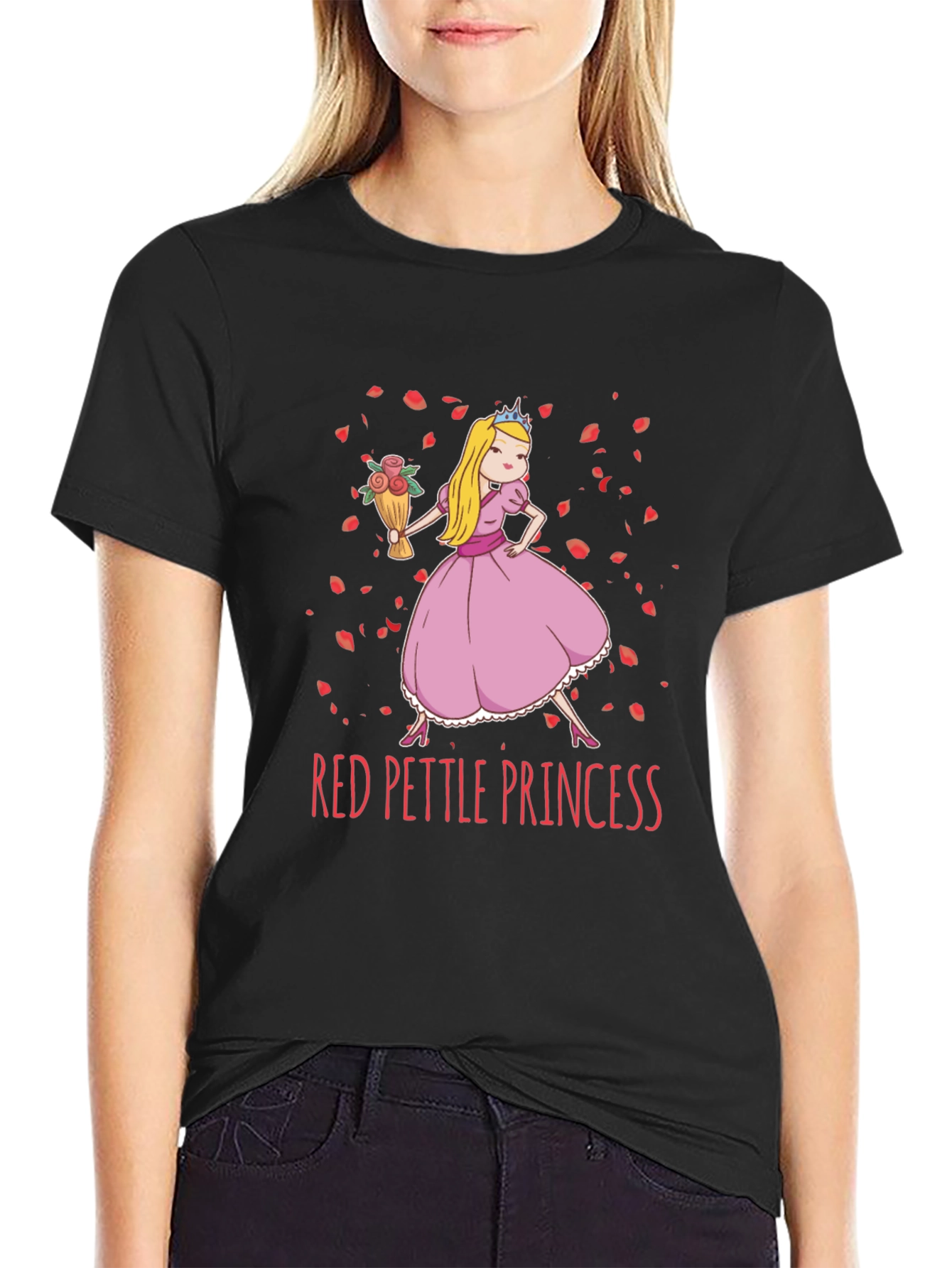 Red Pettle Princess Graphic T-Shirt