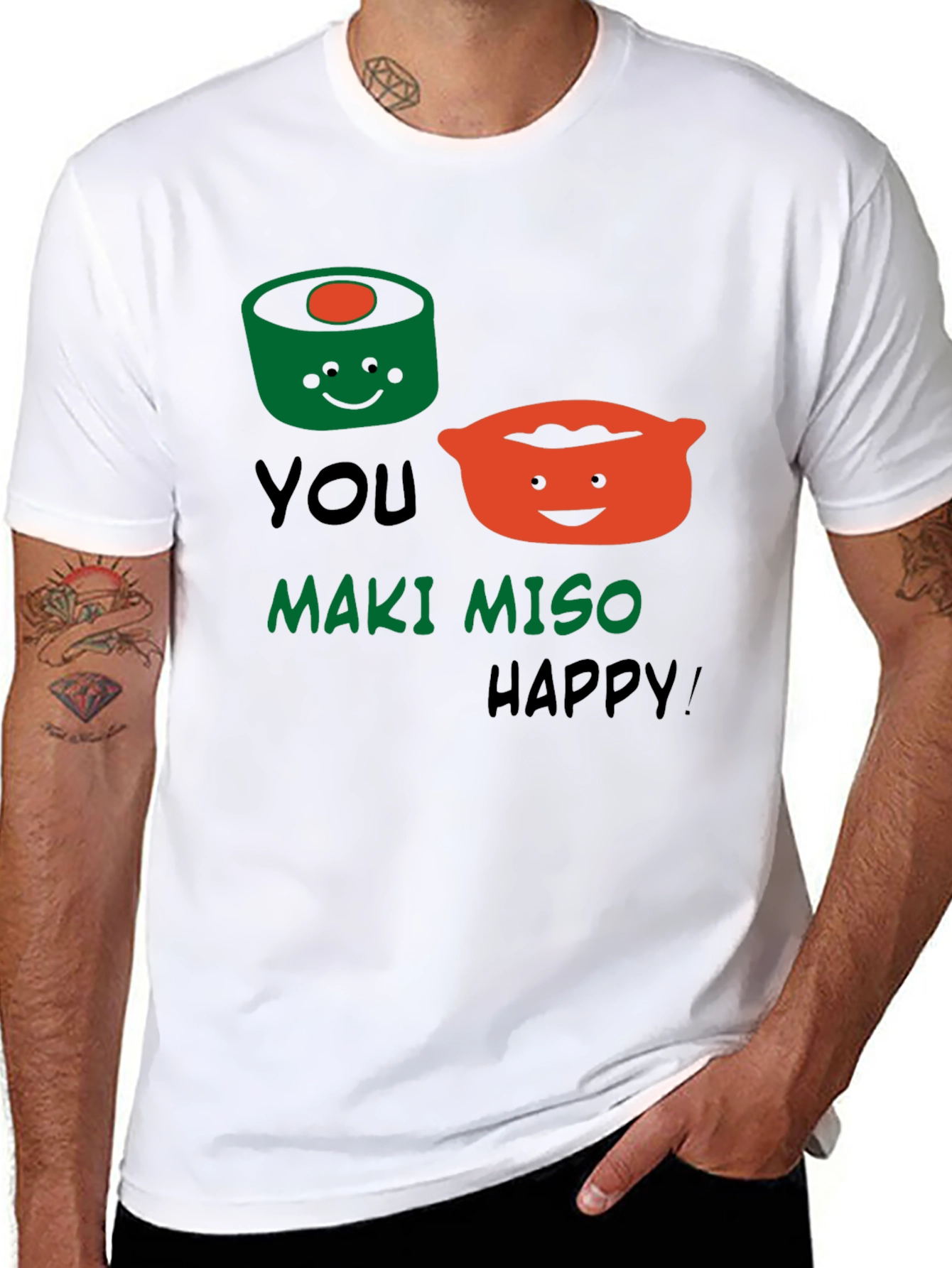 You Maki Miso Happy T-Shirt Funny Sushi Pun Tee