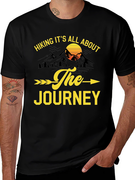 Hiking Its All About The Journey Black T-Shirt