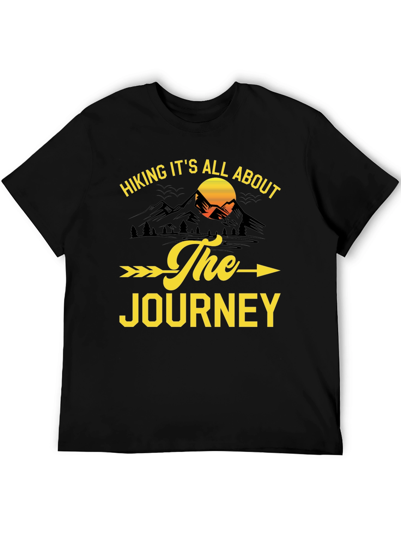 Hiking Its All About The Journey Black T-Shirt