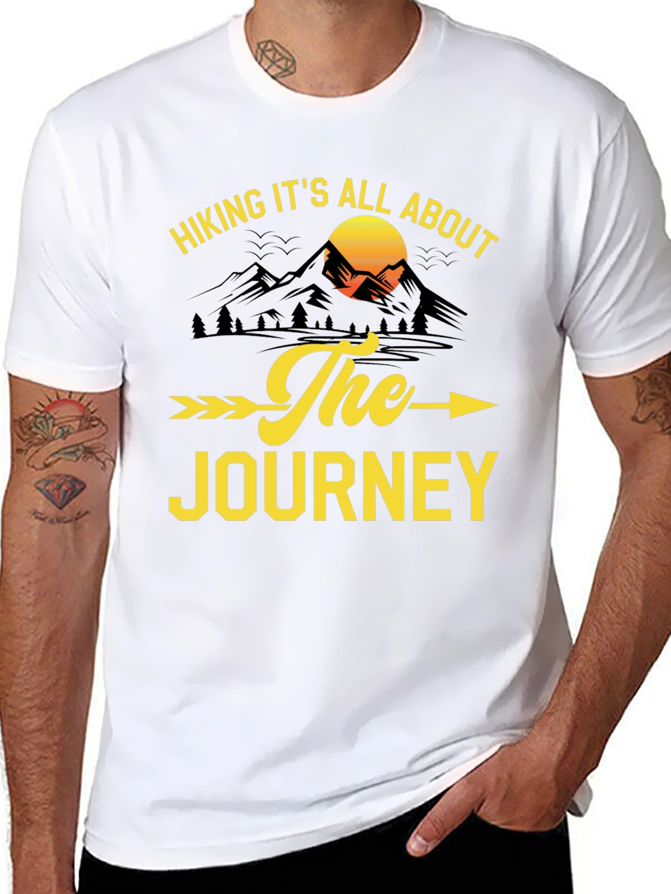 Hiking Its All About The Journey Black T-Shirt