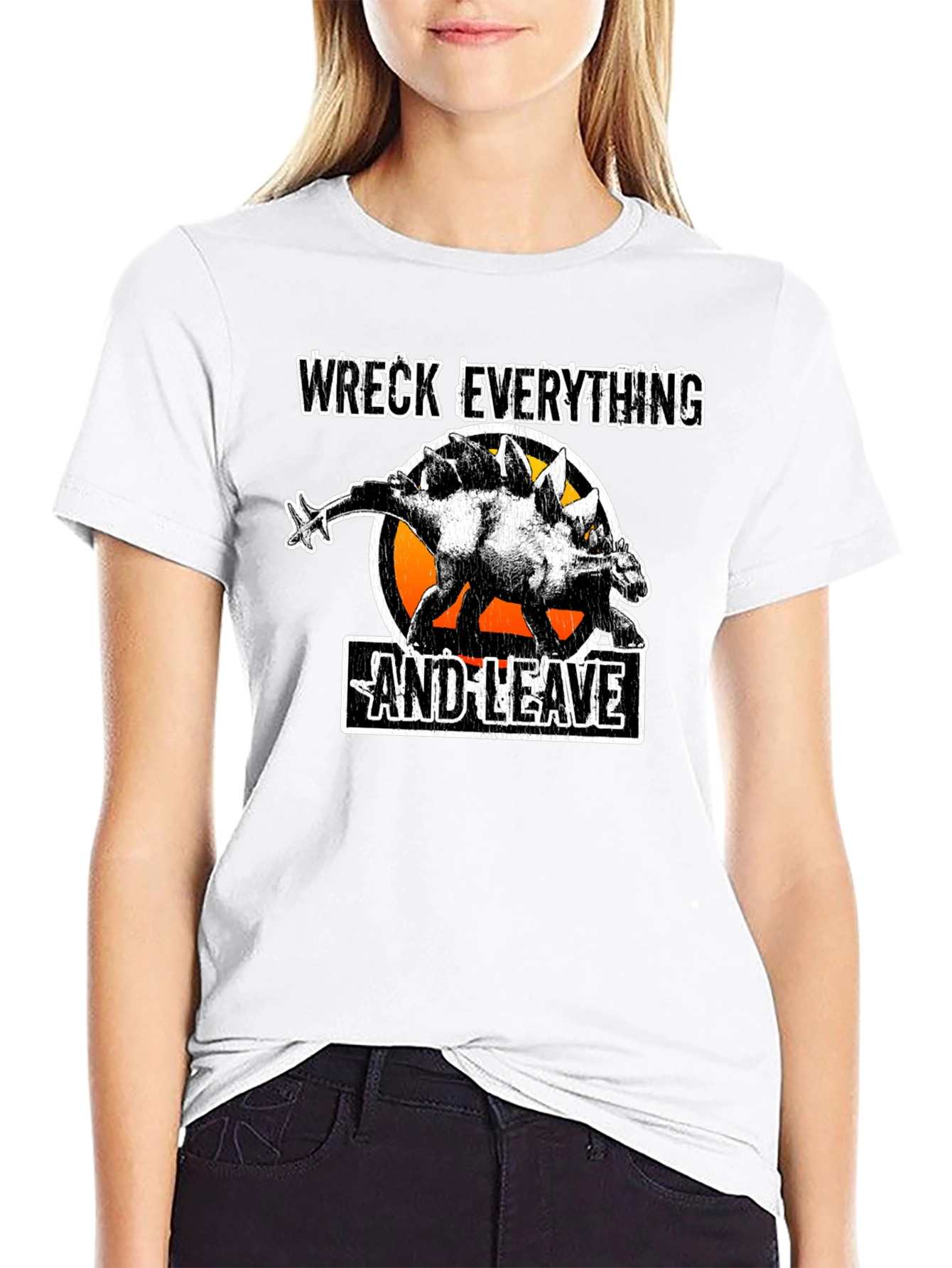 Wreck Everything Stegosaurus T-Shirt