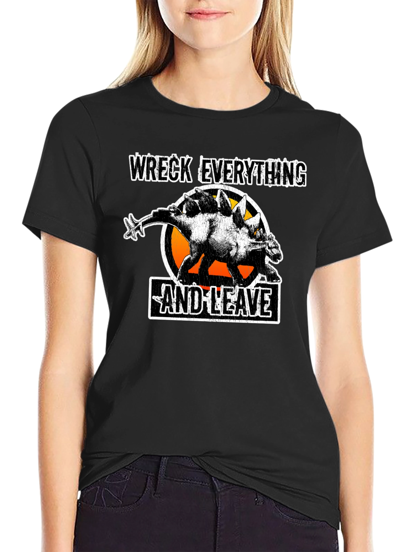 Wreck Everything Stegosaurus T-Shirt