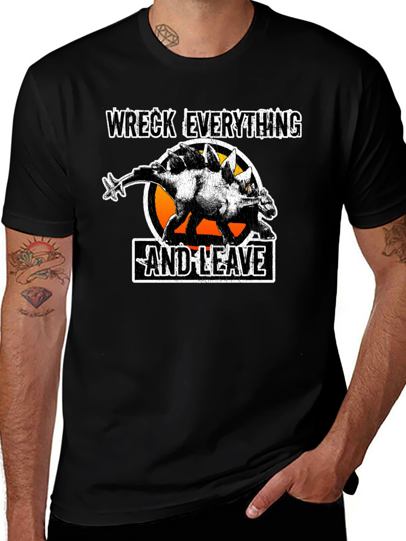 Wreck Everything Stegosaurus T-Shirt