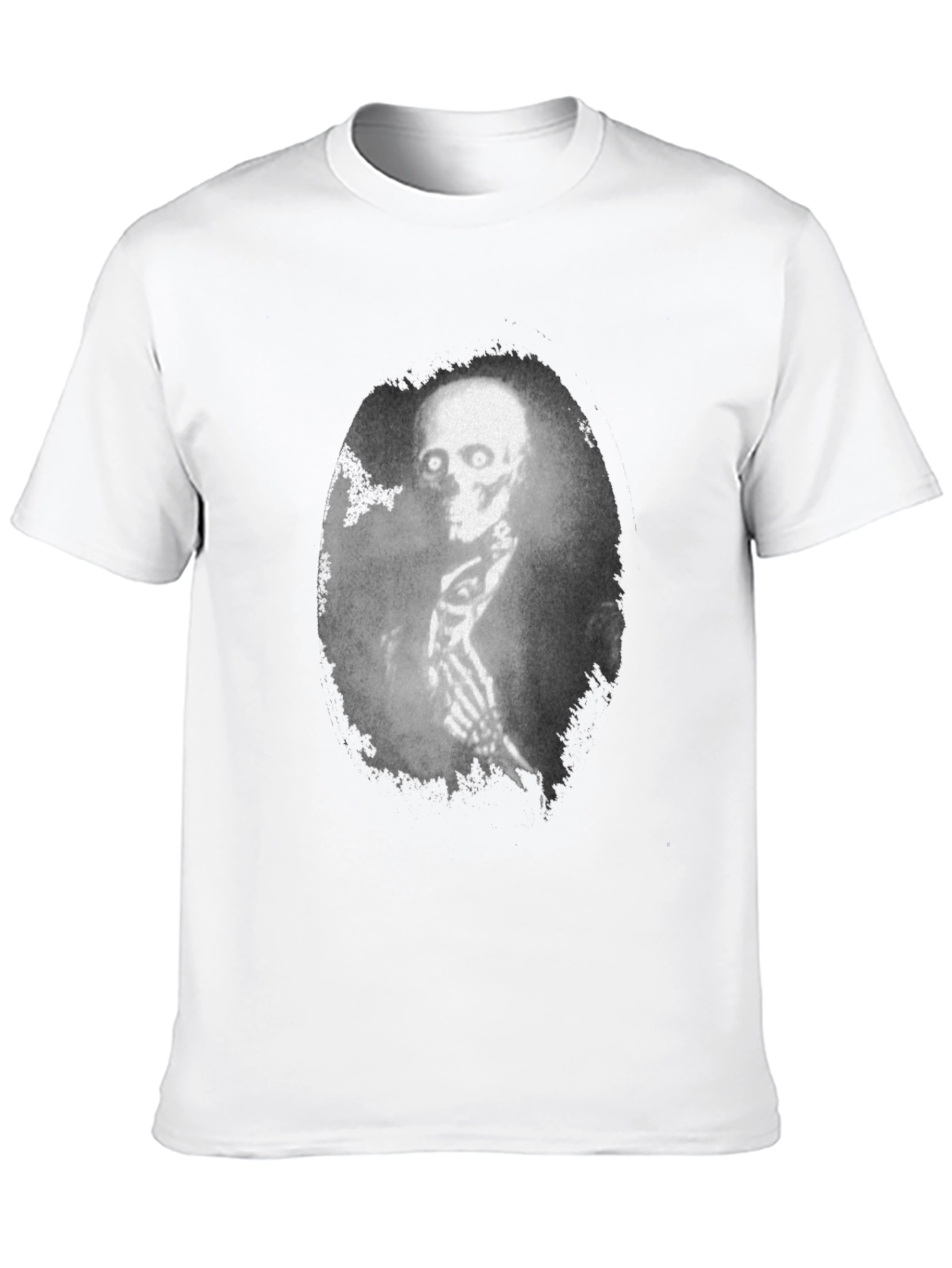 Creepy Skeleton Graphic Black T-Shirt