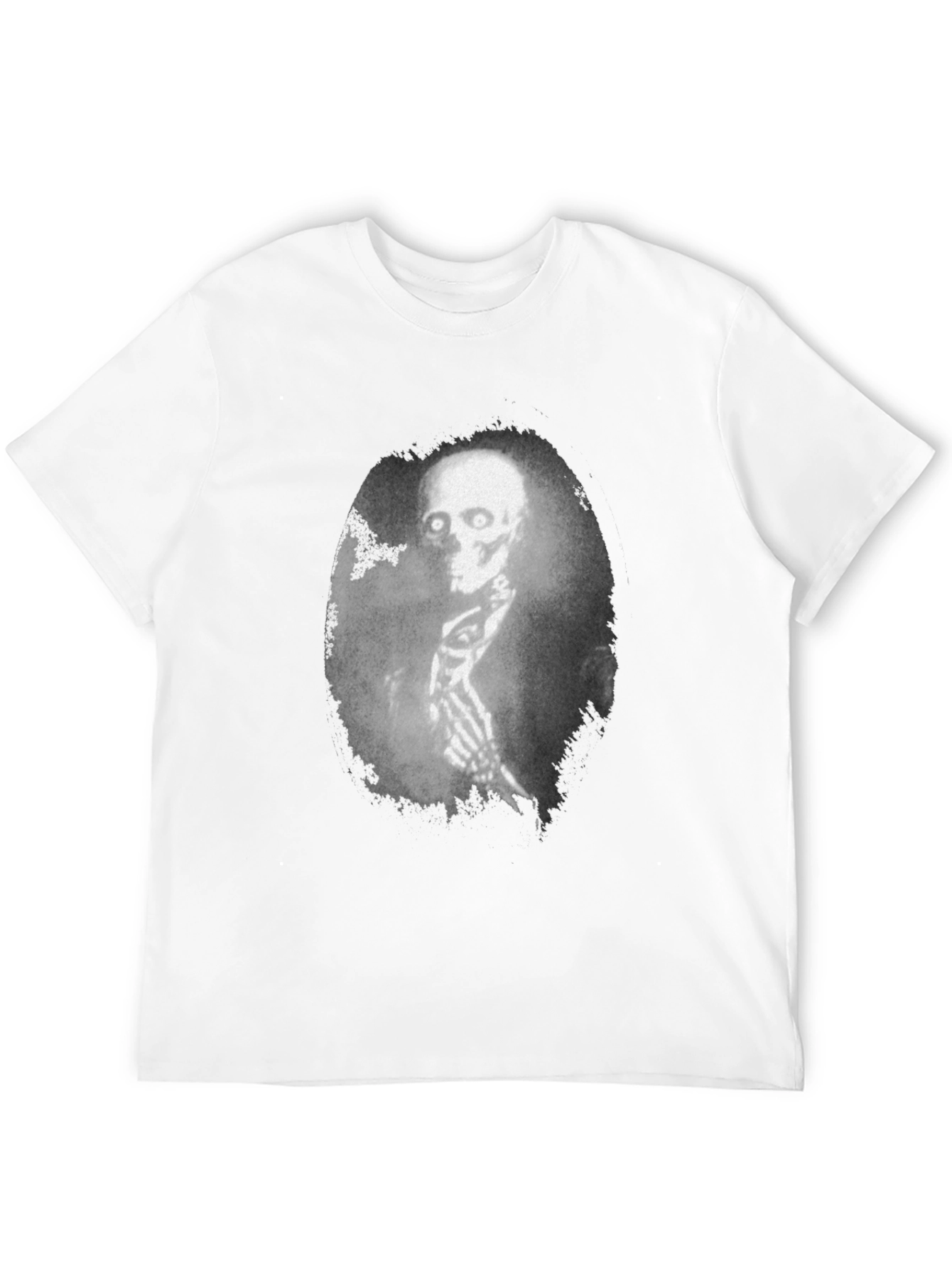 Creepy Skeleton Graphic Black T-Shirt