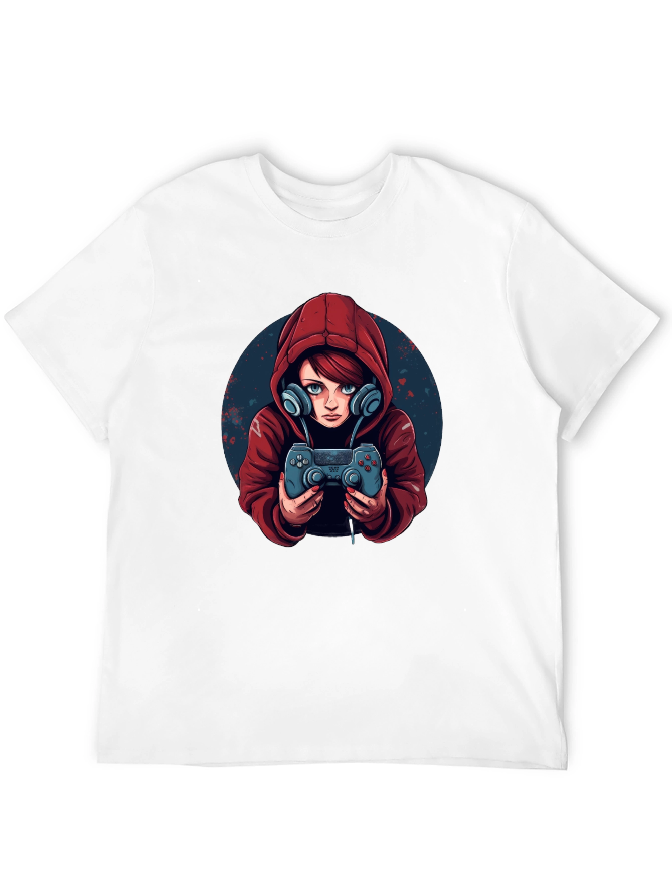 Gamer Girl Graphic Tee - Black Cotton Blend