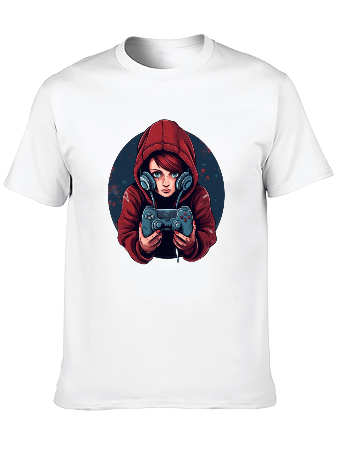 Gamer Girl Graphic Tee - Black Cotton Blend