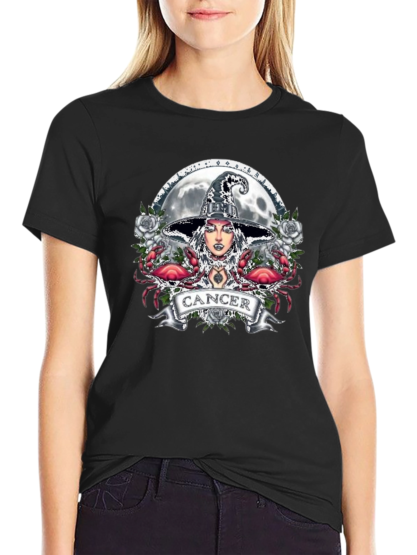 Cancer Zodiac Witch T-Shirt