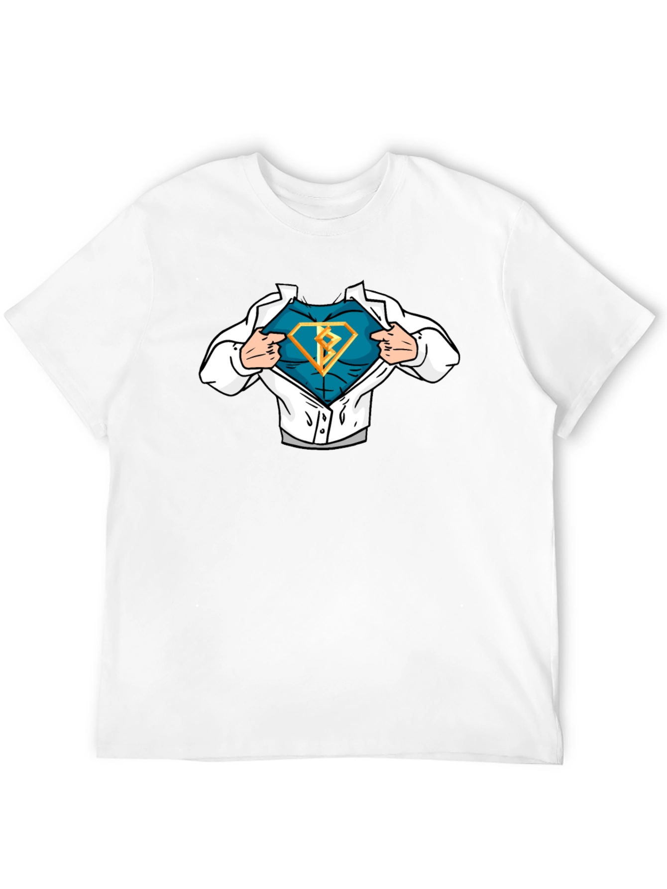 Superhero Reveal T-Shirt - Bold Diamond Design