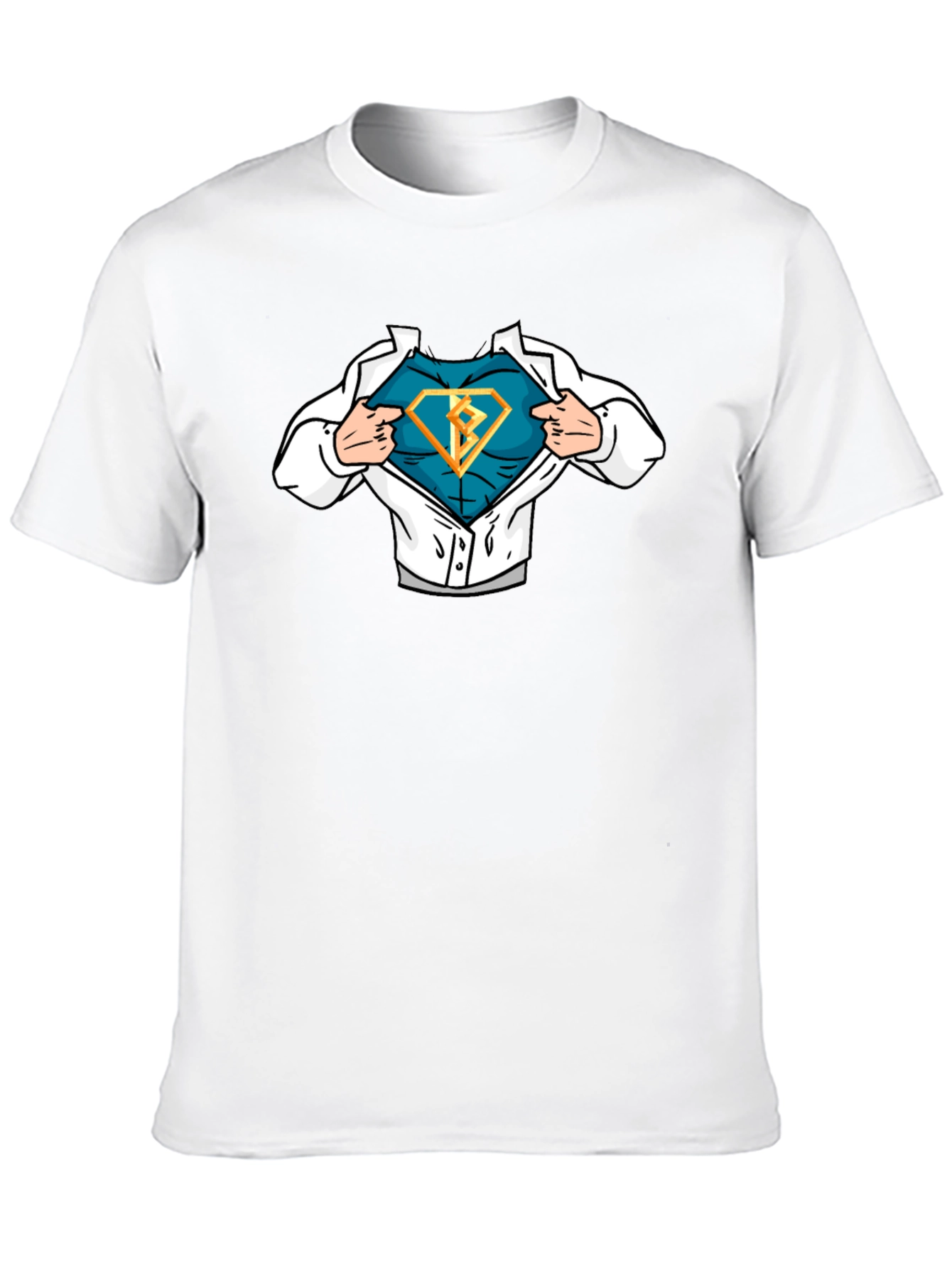 Superhero Reveal T-Shirt - Bold Diamond Design