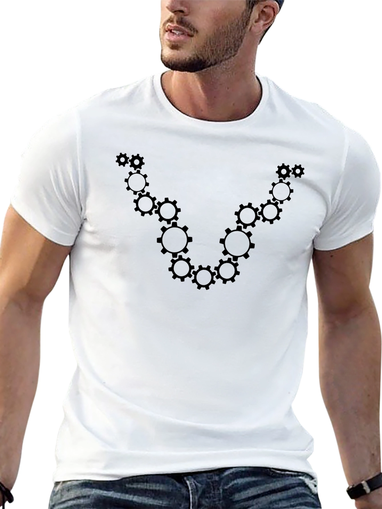 Gear V Graphic Tee - Stylish Mens T-Shirt