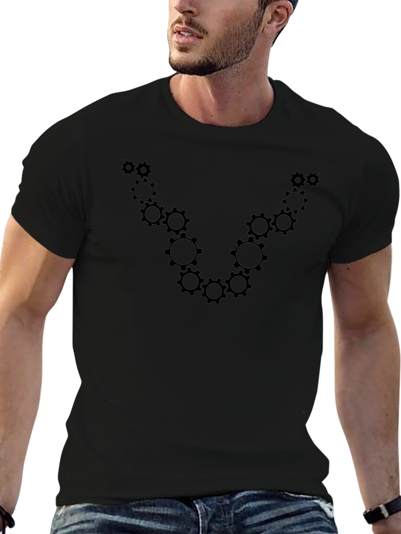 Gear V Graphic Tee - Stylish Mens T-Shirt