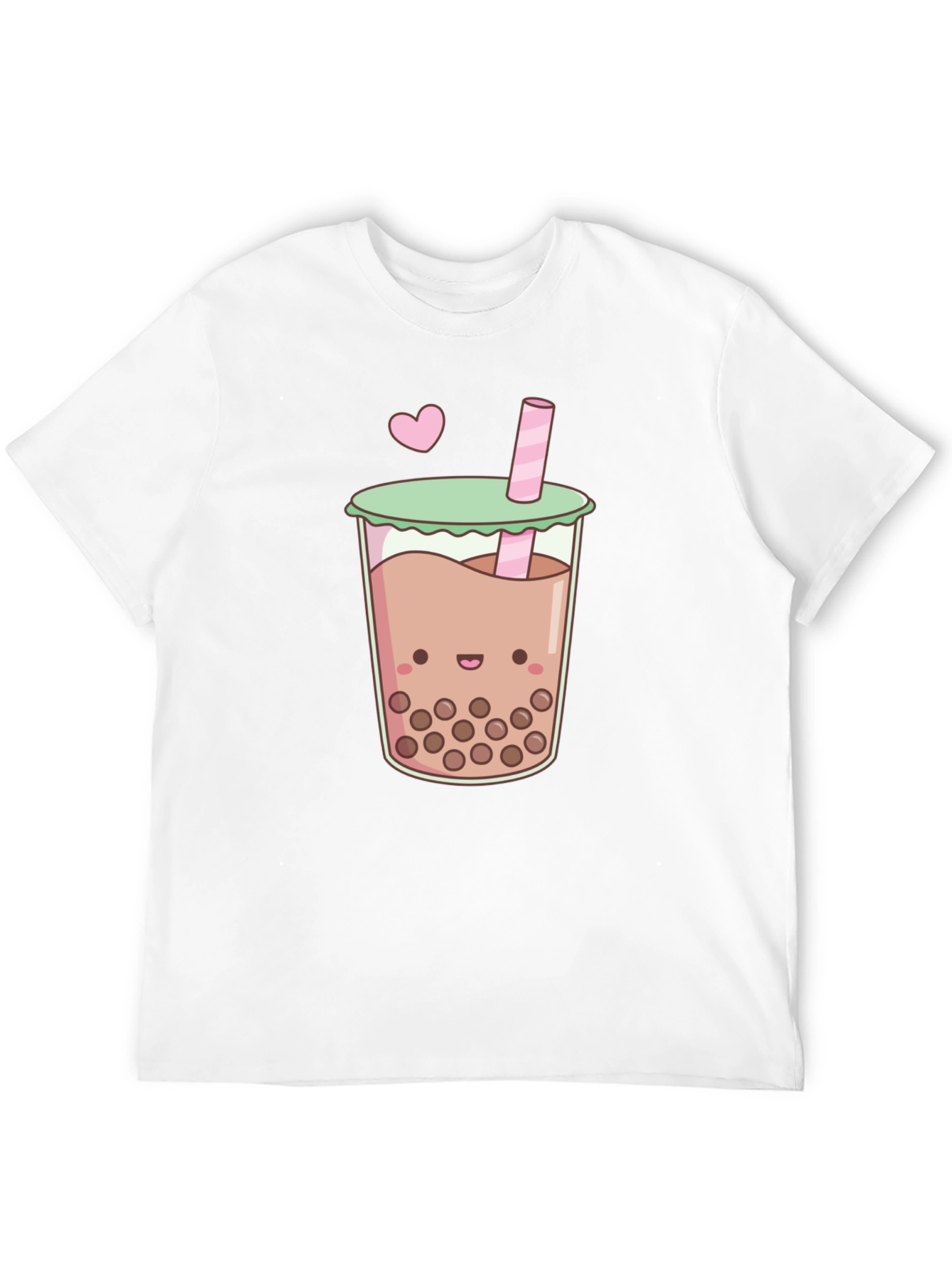 Cute Boba Tea Graphic Tee - Black