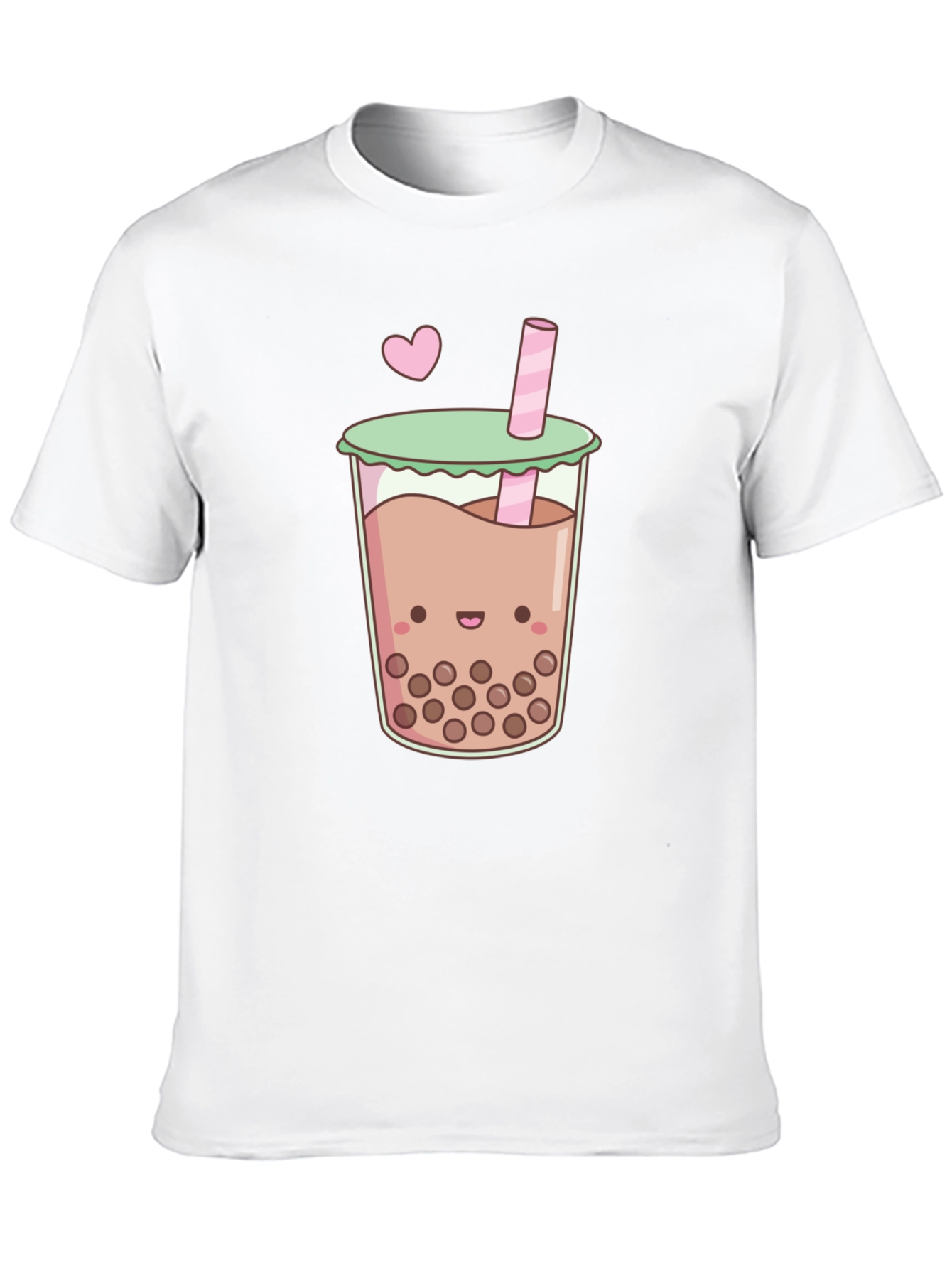 Cute Boba Tea Graphic Tee - Black