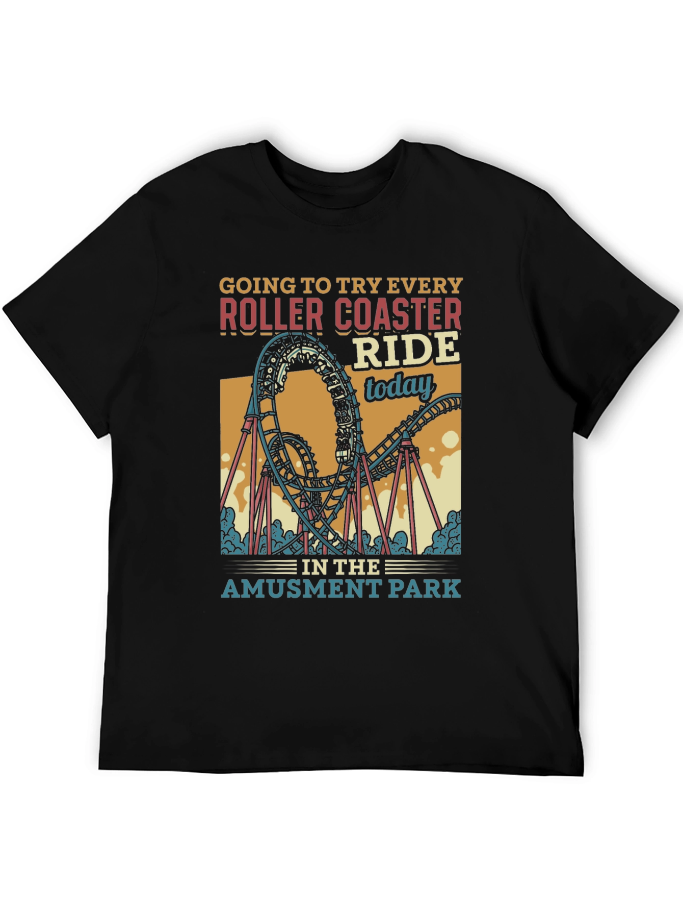 Amusement Park Roller Coaster T-Shirt