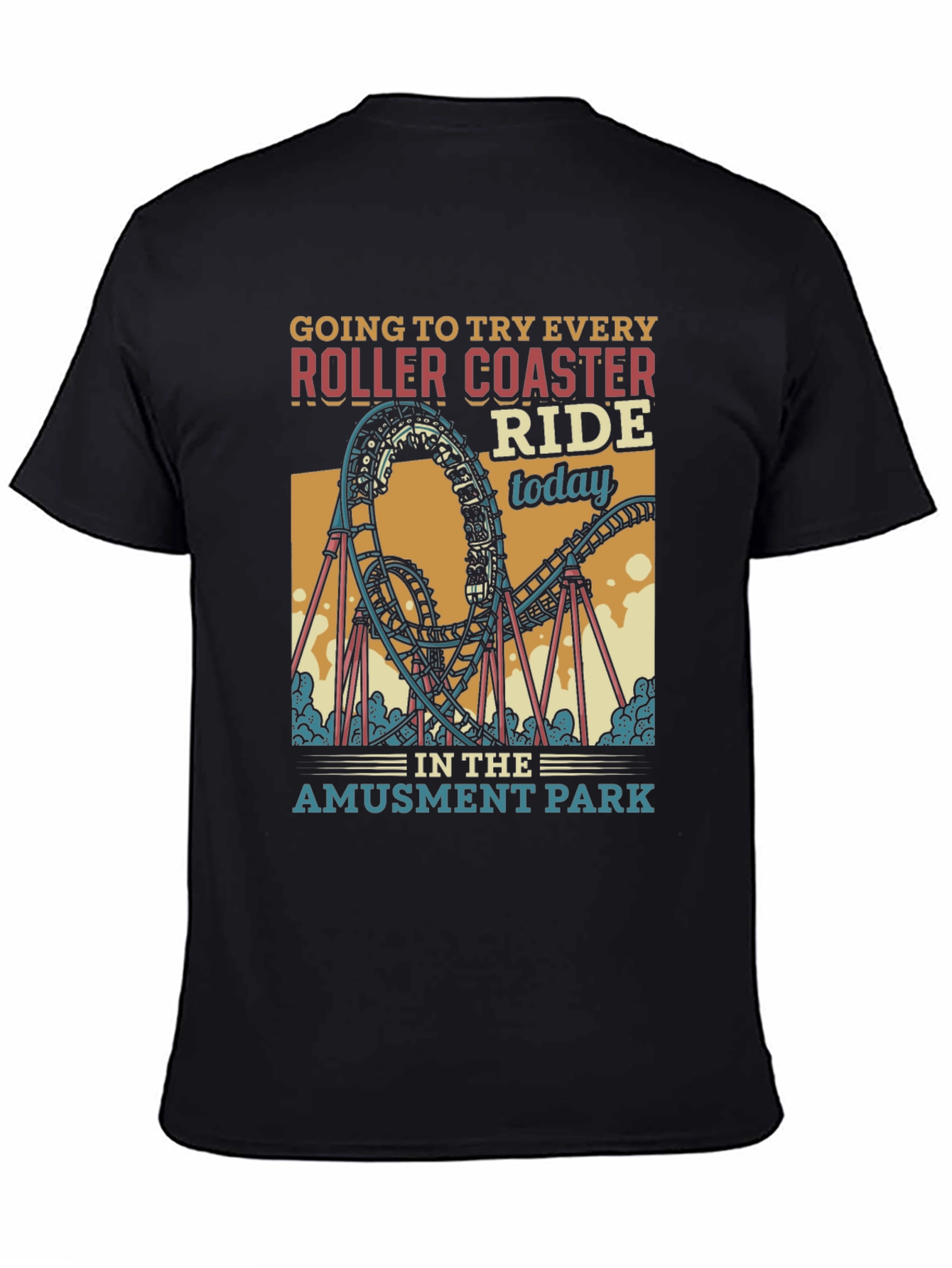Amusement Park Roller Coaster T-Shirt