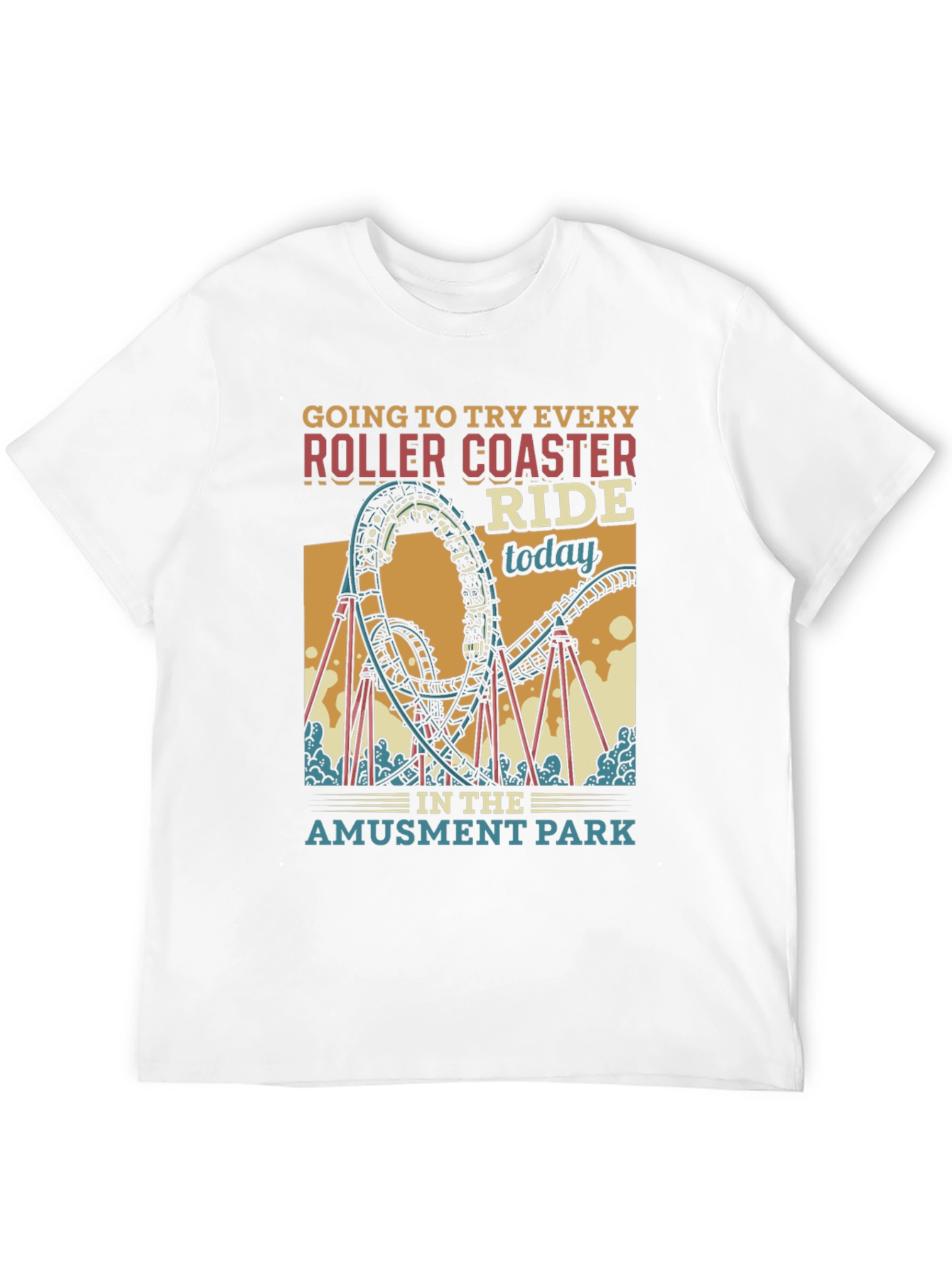 Amusement Park Roller Coaster T-Shirt
