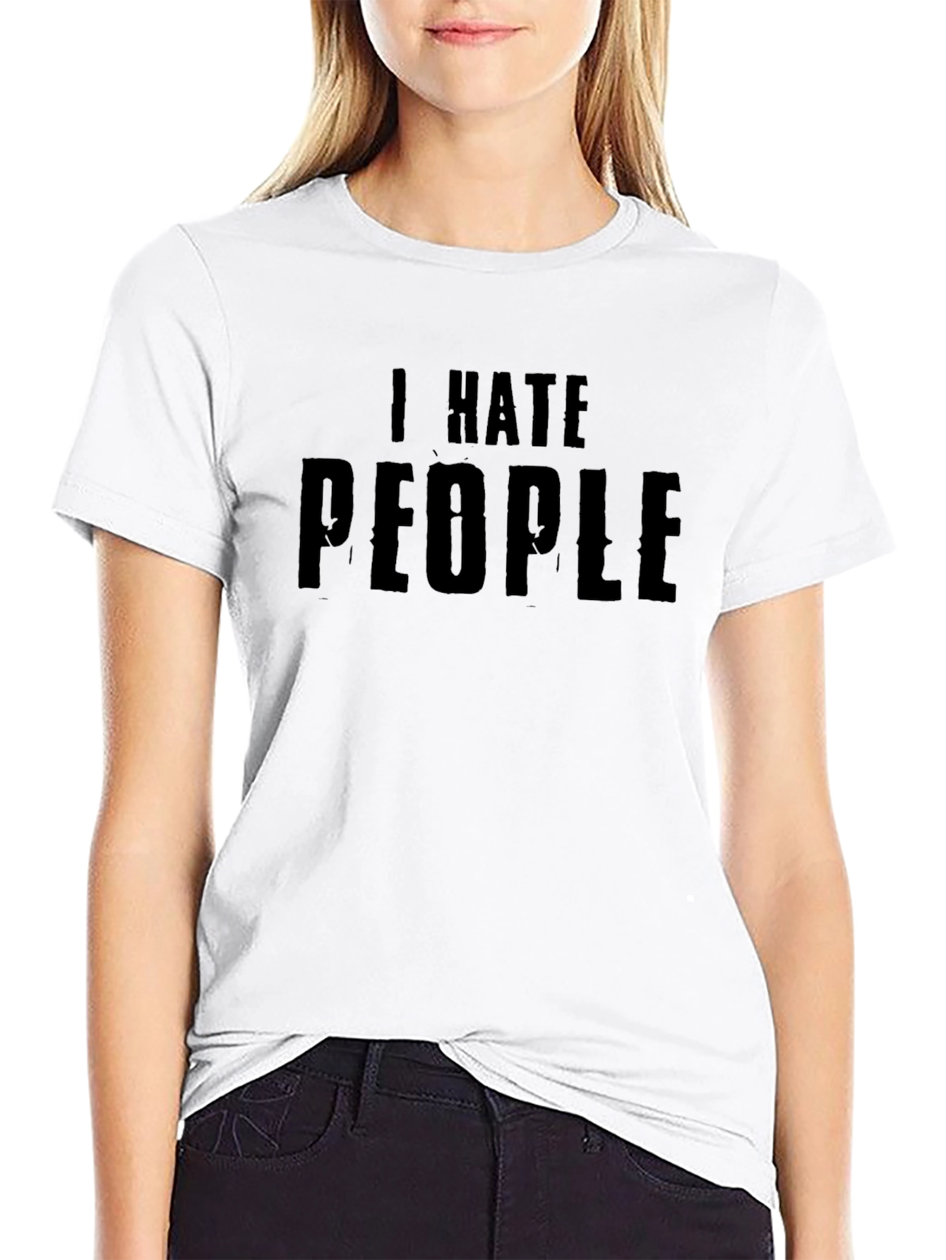 I Hate People Graphic Novelty T-Shirt