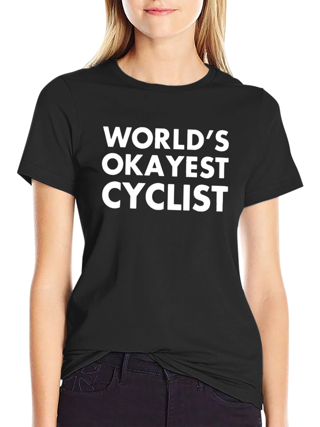 Worlds Okayest Cyclist Graphic Tee