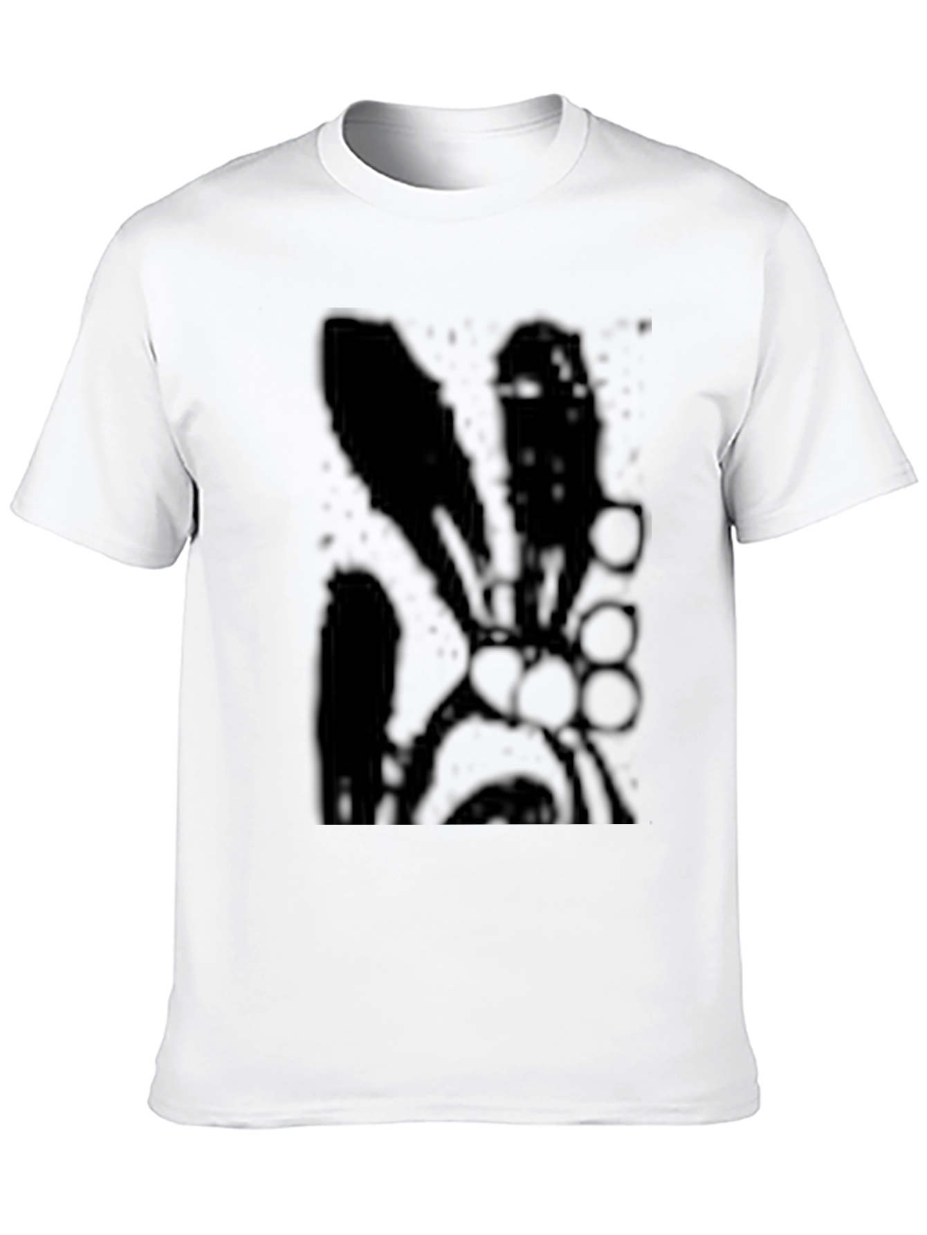 Black Graphic Print Crew Neck T-Shirt